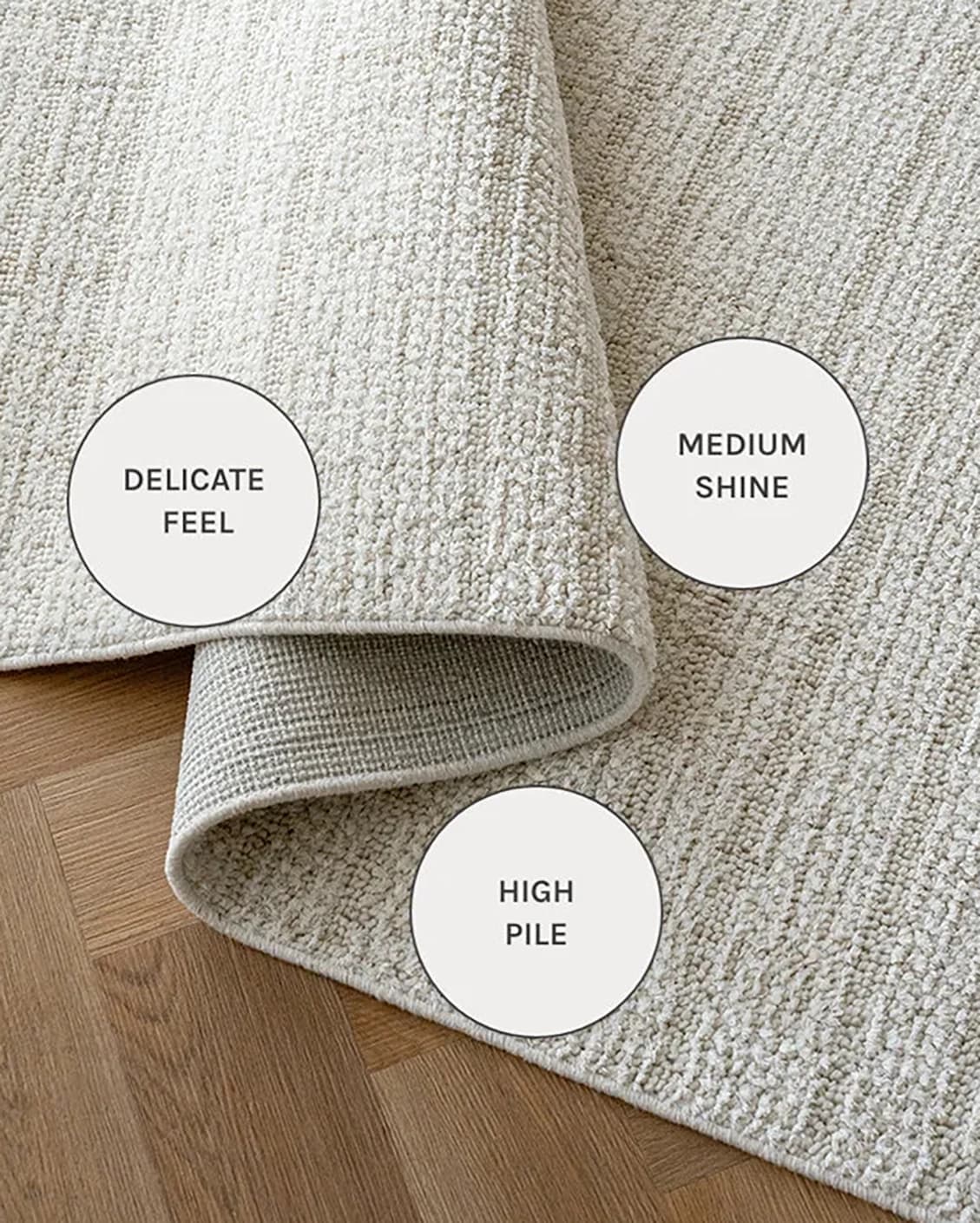 Henry Bianca carpets in ivory and pearl, shown in a close-up as image 12