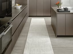 Henry Bianca Runners carpet in ivory and pearl, shown in a lifestyle front view