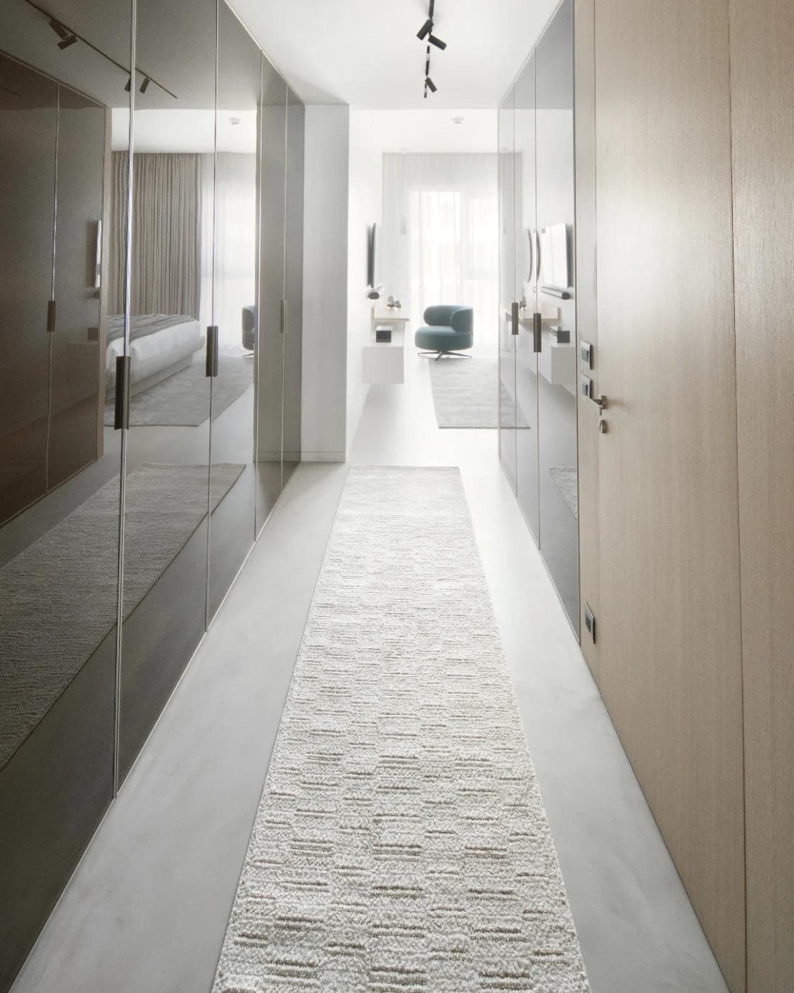 Henry Dune Runners carpet in beige, shown in a lifestyle front view as image 4