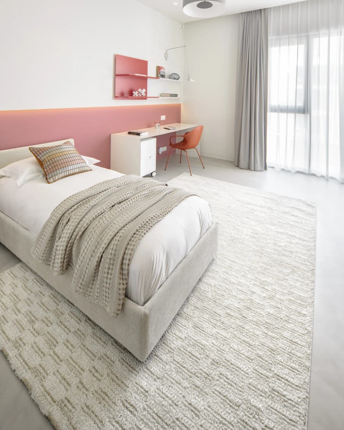 Henry Dune carpet in beige, shown in a lifestyle front view as image 6