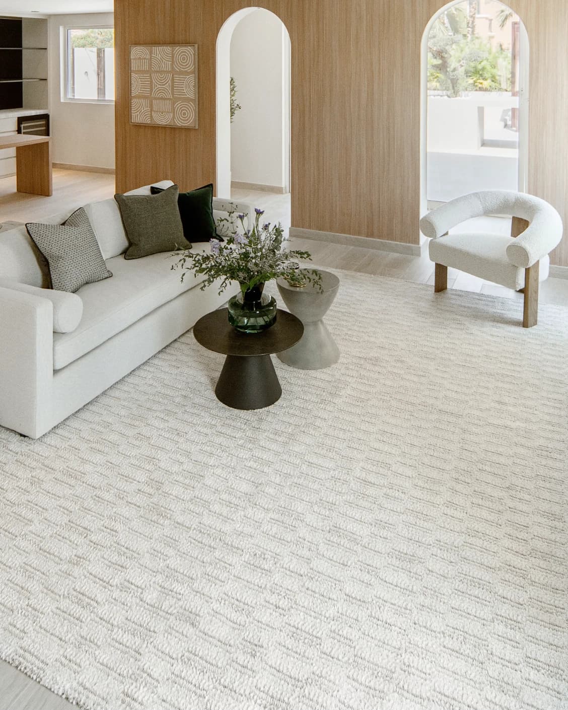 Henry Dune carpet in beige, shown in a product right view as image 14