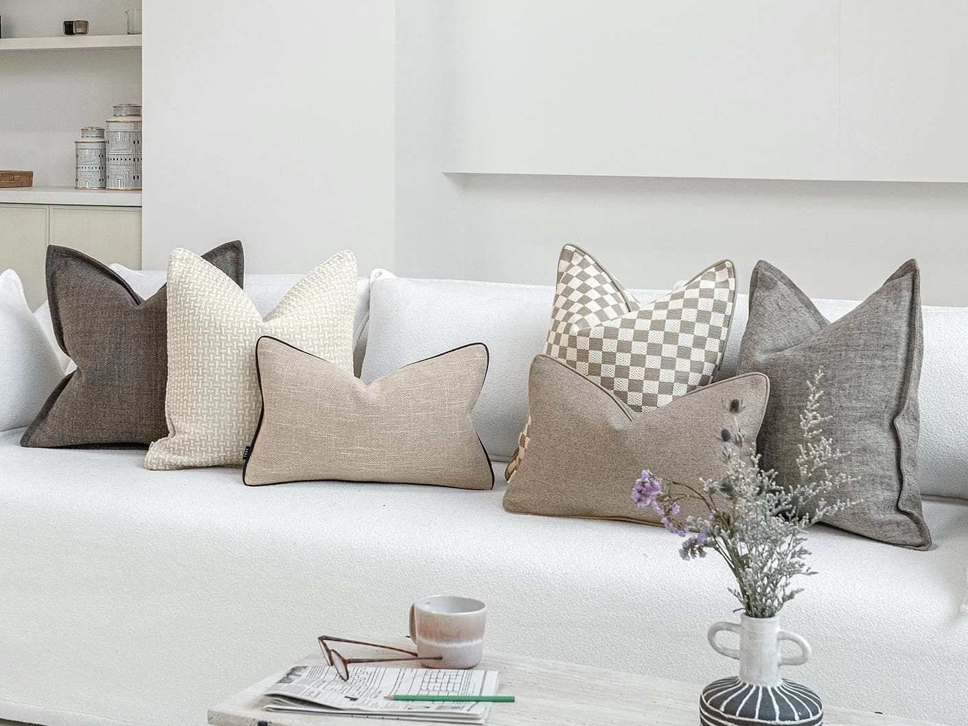 Humberly Bundle bundle cushions, shown in a lifestyle front view