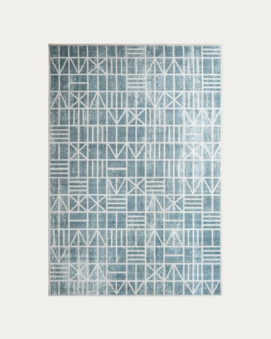 Hunter Sky carpet in turquoise, shown in a product front view as image 1