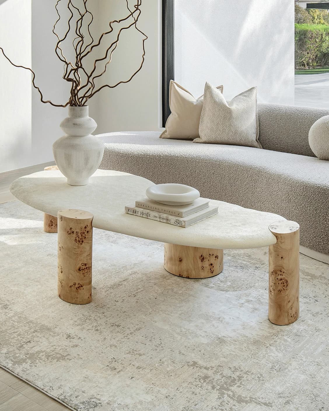 Jacob Ashton carpet in grey, silver and white, shown in a lifestyle right view as image 6