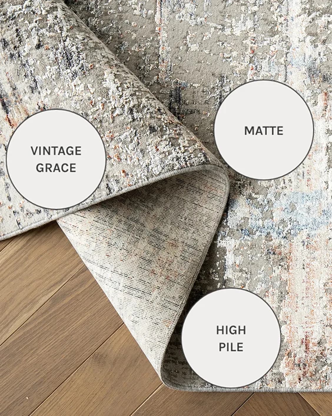 Jacob Sandy carpets in sandy, rust and grey, shown in a close-up as image 17