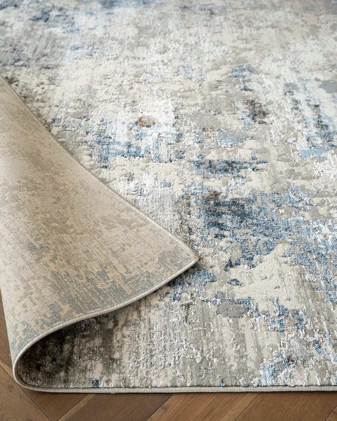 Jacob Sky carpet in blue and grey, shown in a product close-up as image 9