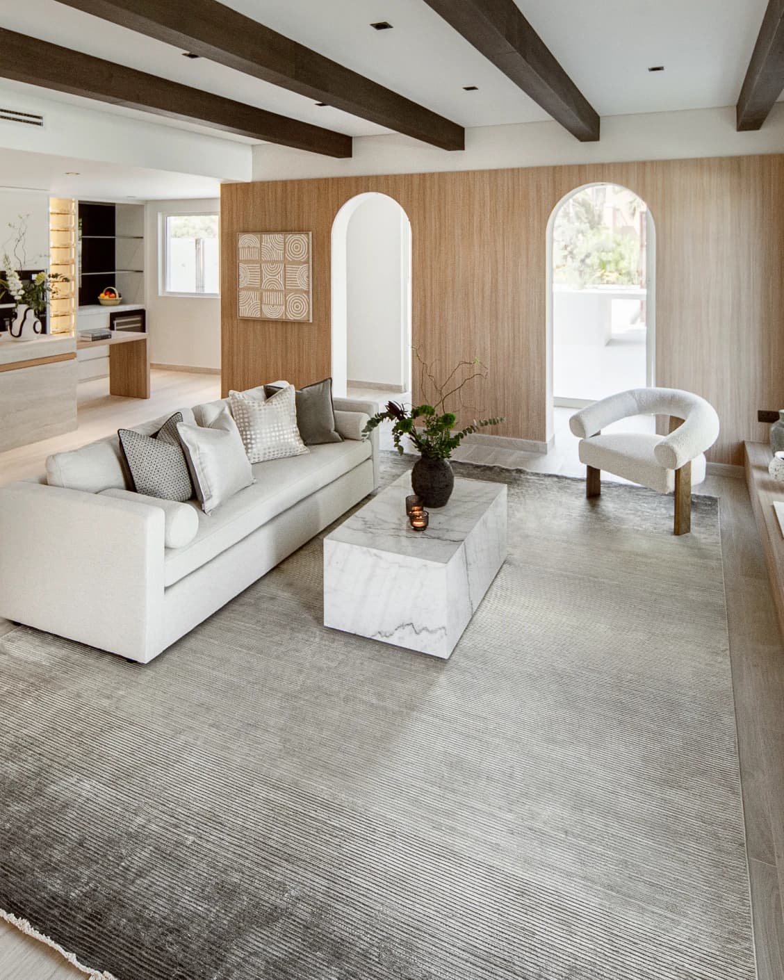 Jade Ashton carpet in grey, shown in a lifestyle right view as image 6