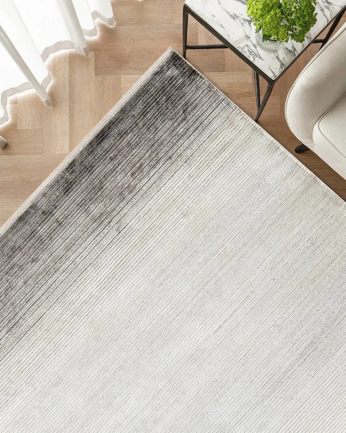 Jade Ashton carpet in grey, shown in a product top view as image 2