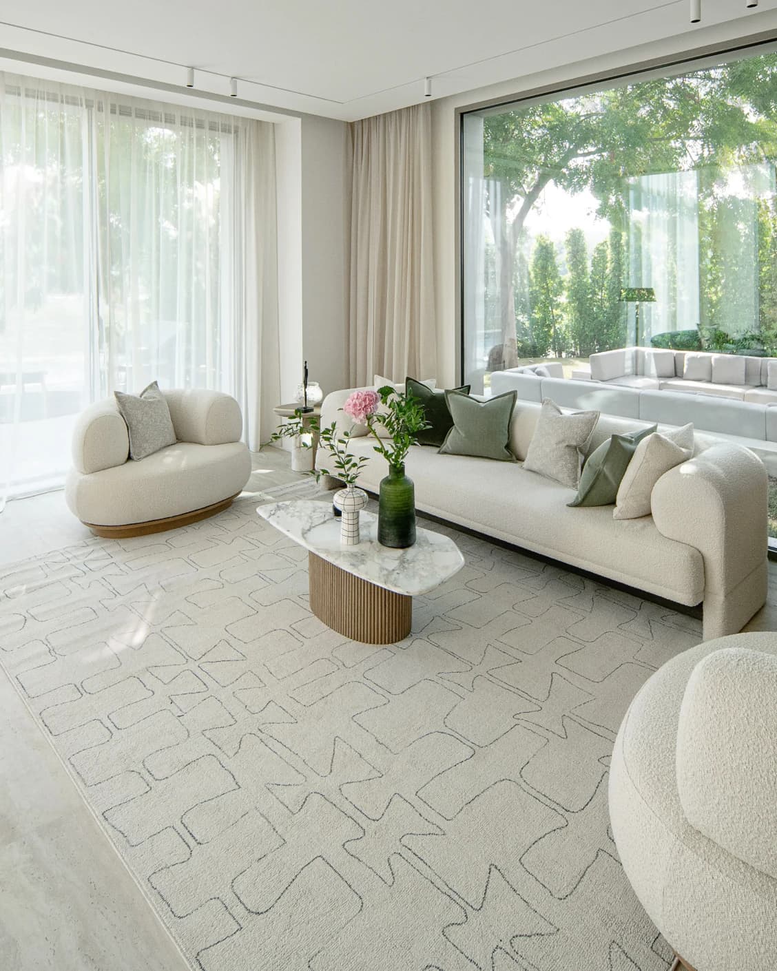 Jaxon Bianca carpet in ivory and charcoal, shown in a lifestyle right view as image 8