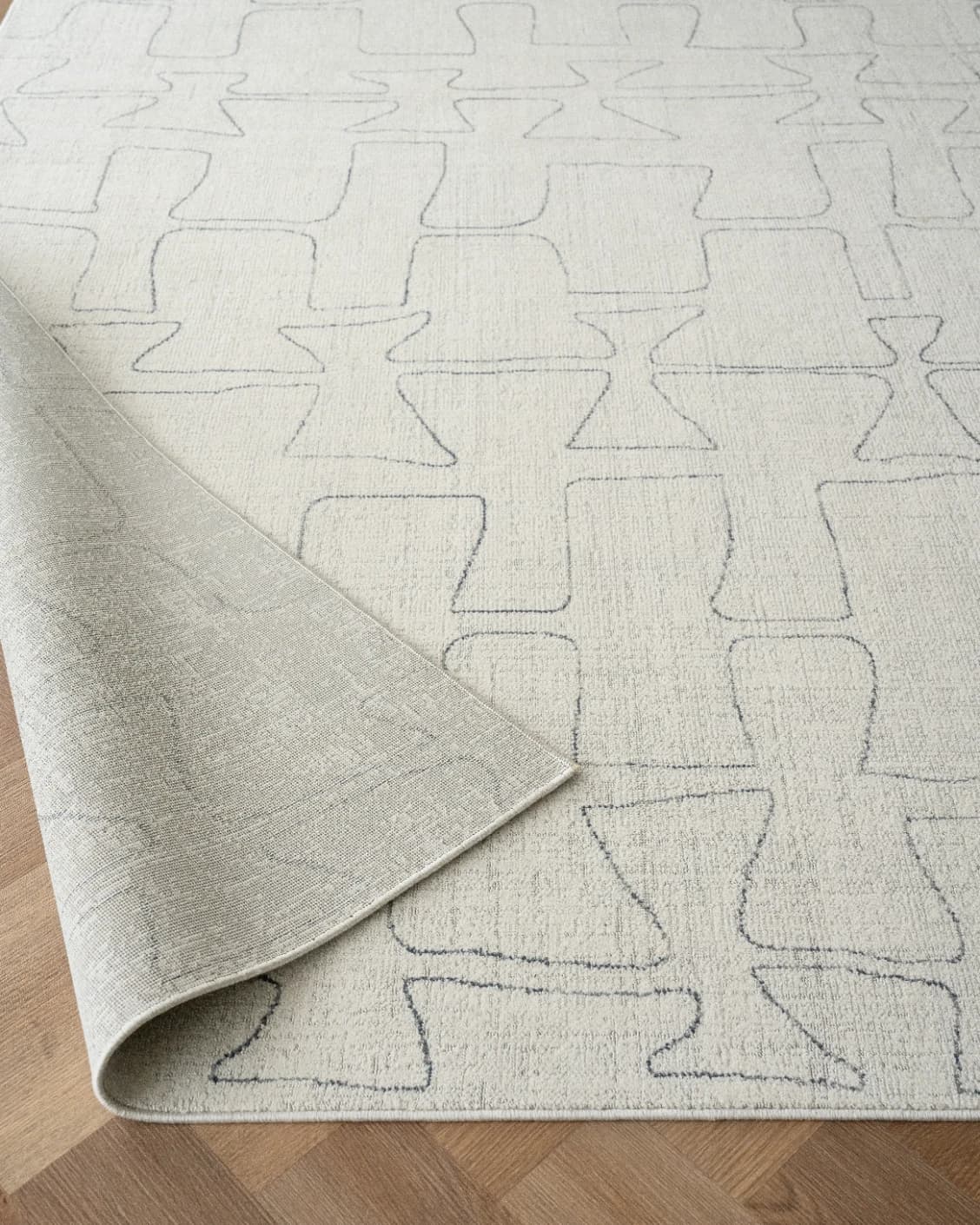 Jaxon Bianca carpet in ivory and charcoal, shown in a product close-up as image 10