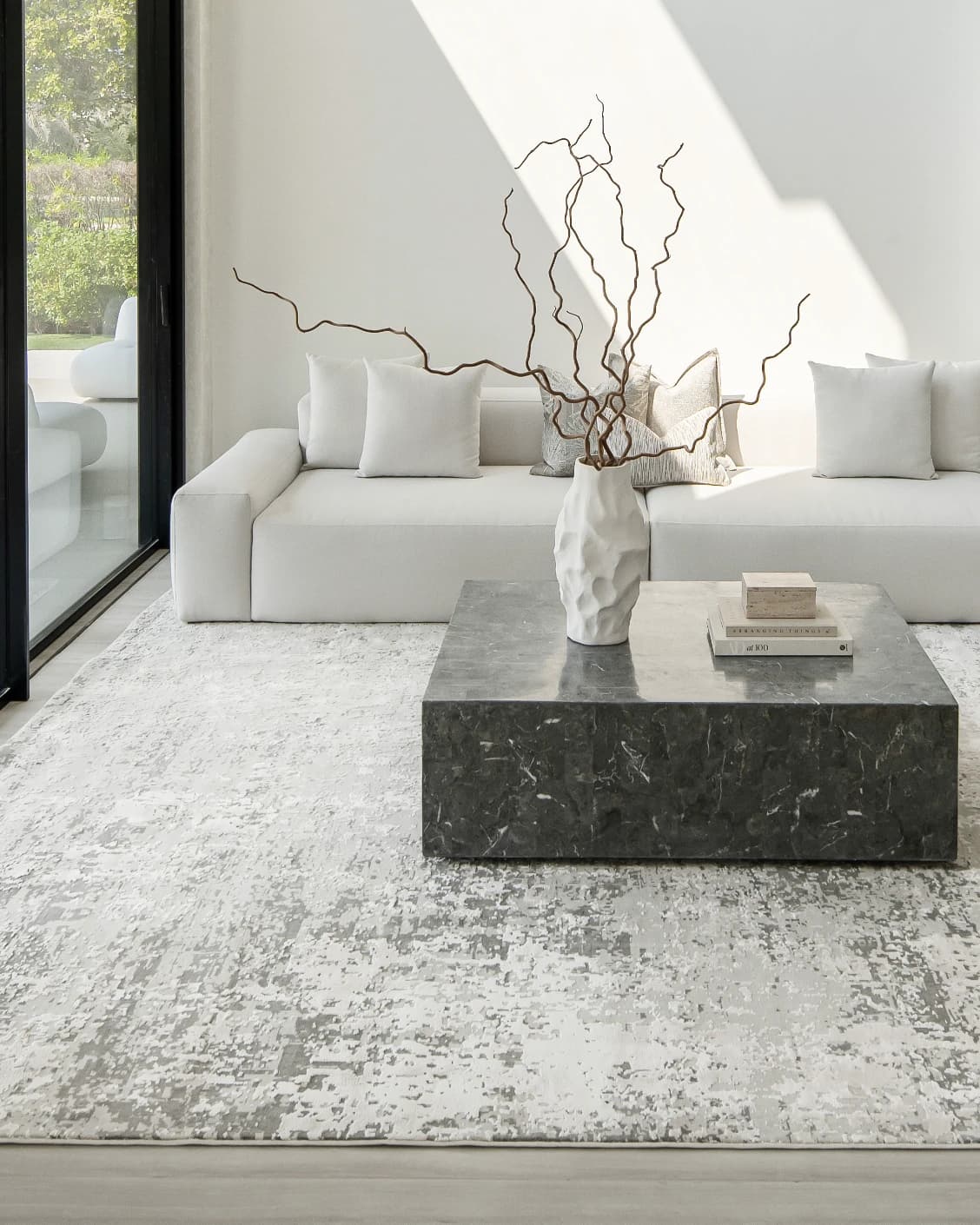 Jay Ashton carpet in grey, shown in a lifestyle front view as image 5