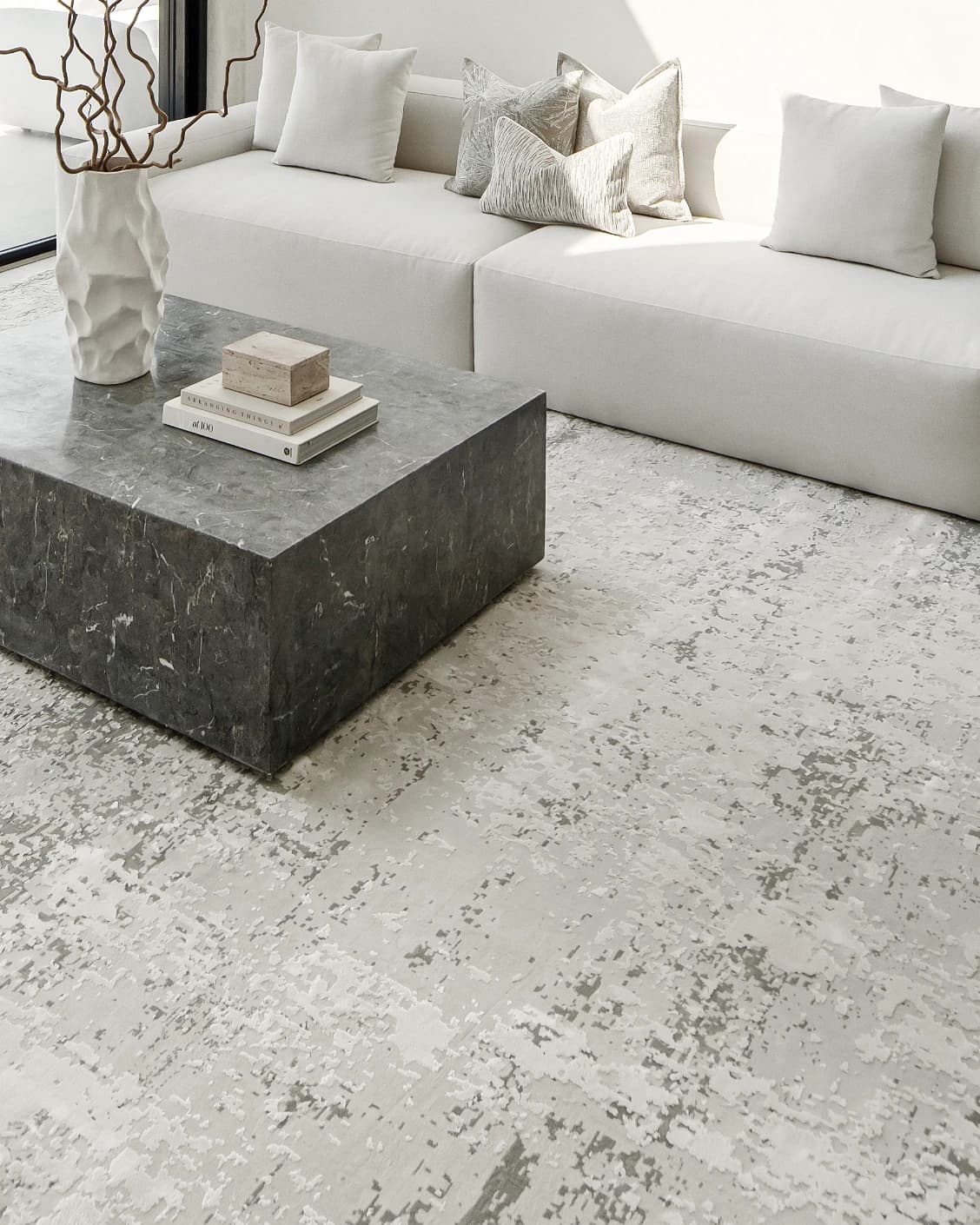 Jay Ashton carpet in grey, shown in a lifestyle right view as image 6