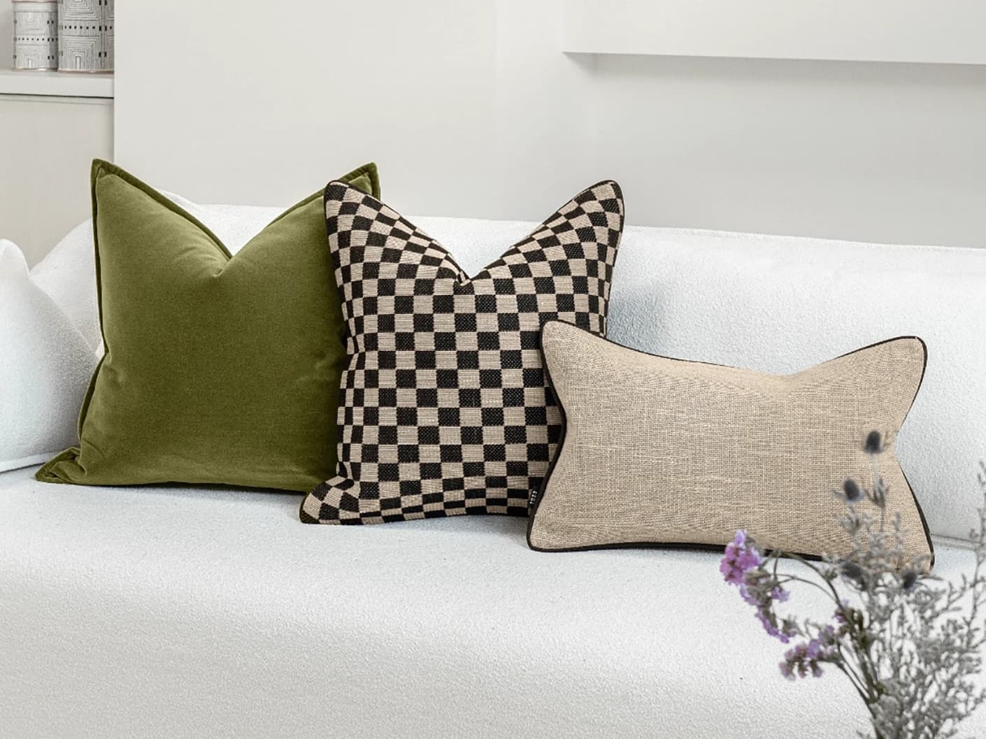 Judy Bundle bundle cushions, shown in a lifestyle front view