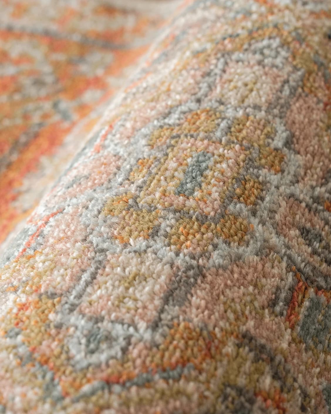 Julian Copper carpet in red and beige, shown in a product close-up as image 12