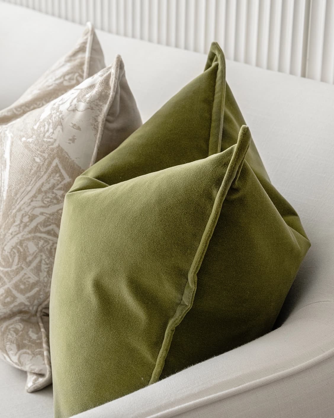 Juniper Bundle bundle - indoor in green, beige and silver, shown in a product right view as image 3