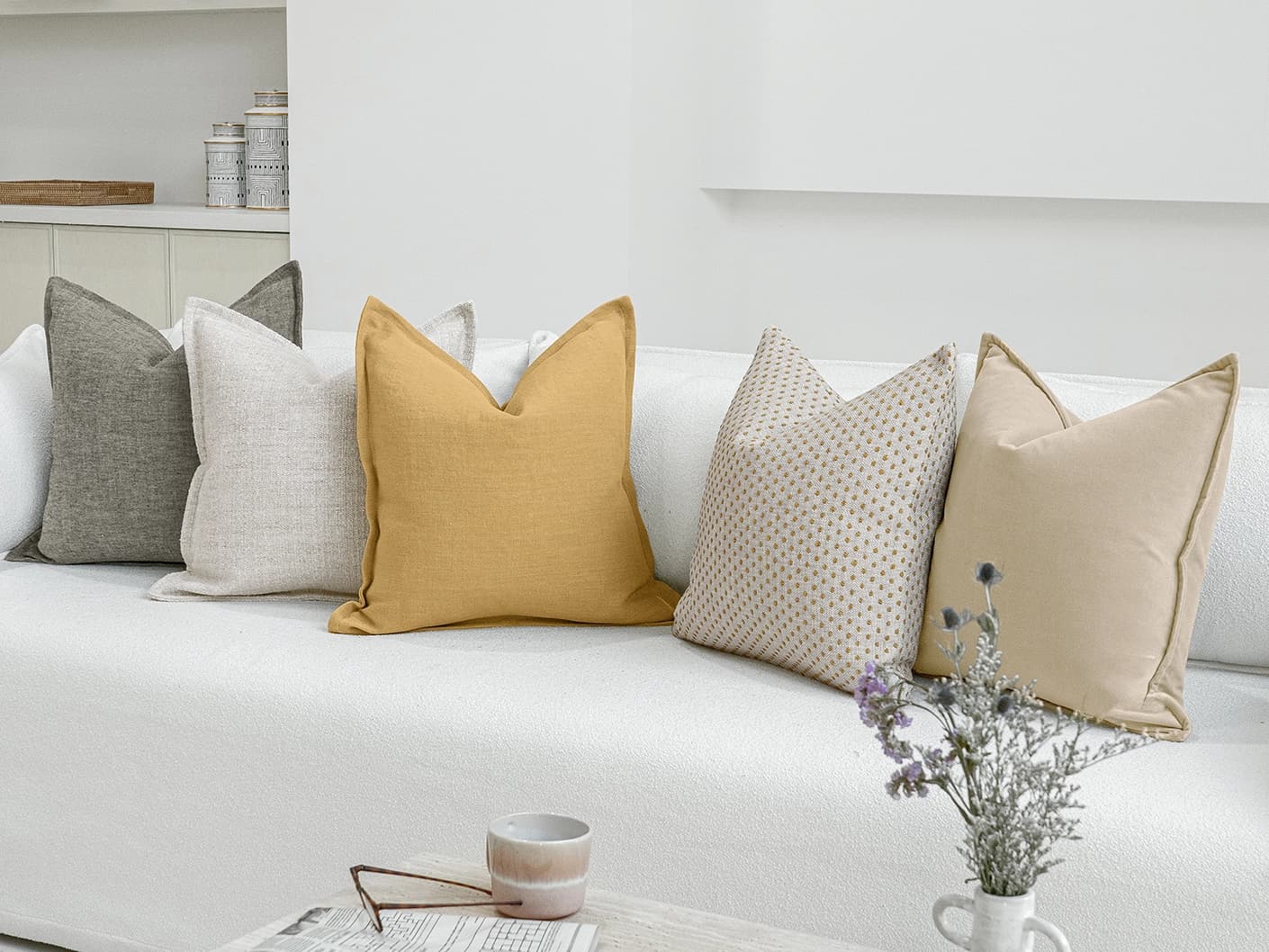 Katelyn Bundle bundle cushions, shown in a lifestyle front view