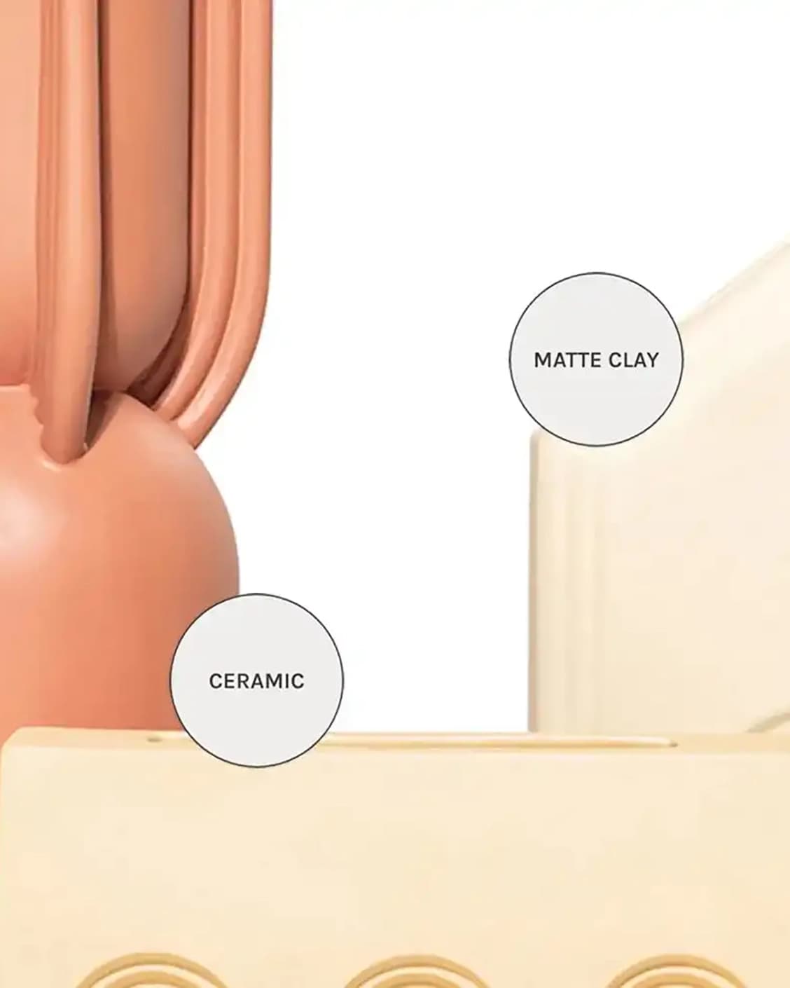 Klara Arneson vases in beige and orange, shown in a product close-up as image 6