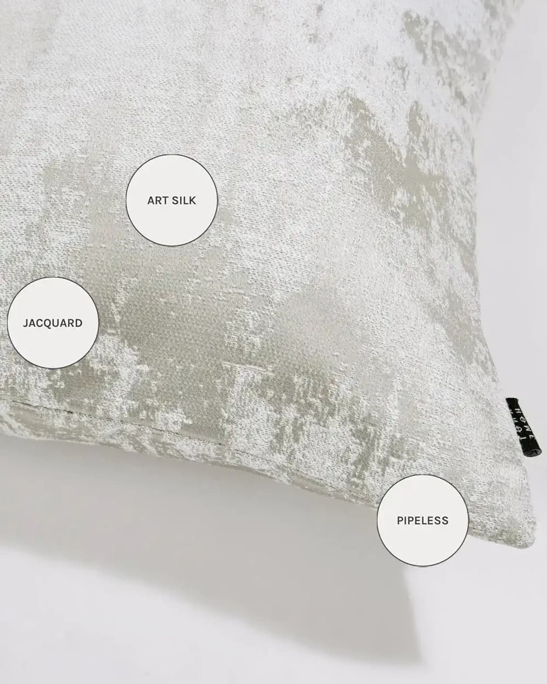 Kylie Hodler cushions in silver and grey, shown in a product close-up as image 8