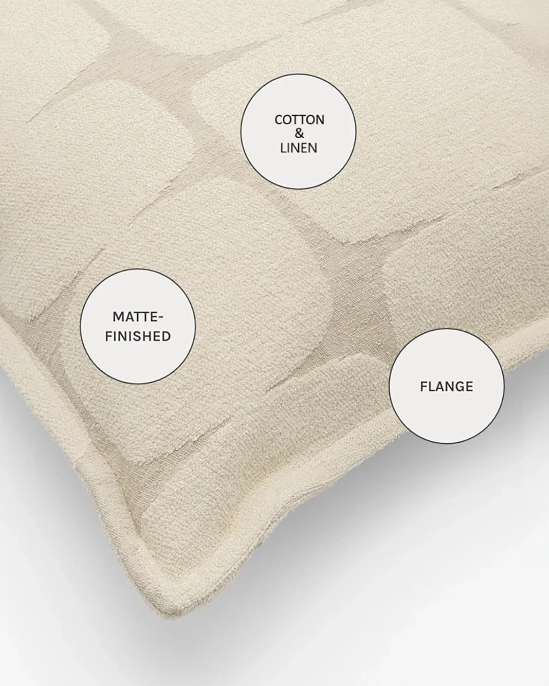 Kyomi Klimt cushions in ivory and beige, shown in a product close-up as image 11