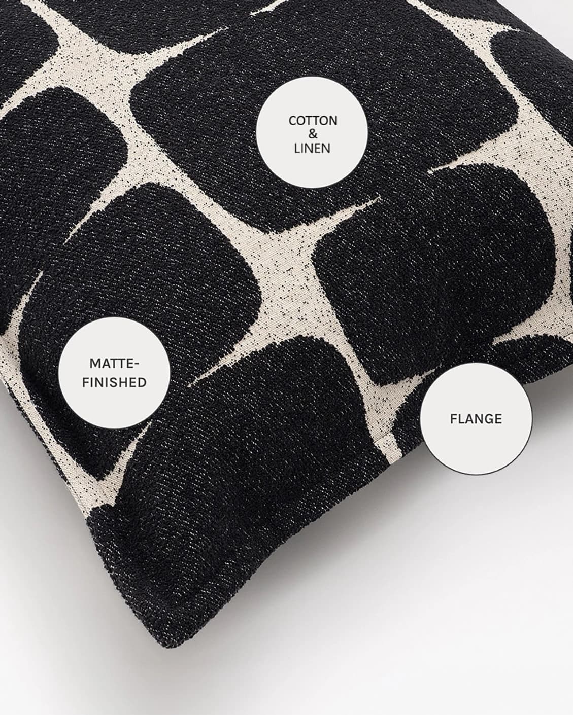 Kyomi Steele cushions in charcoal, shown in a product close-up as image 11