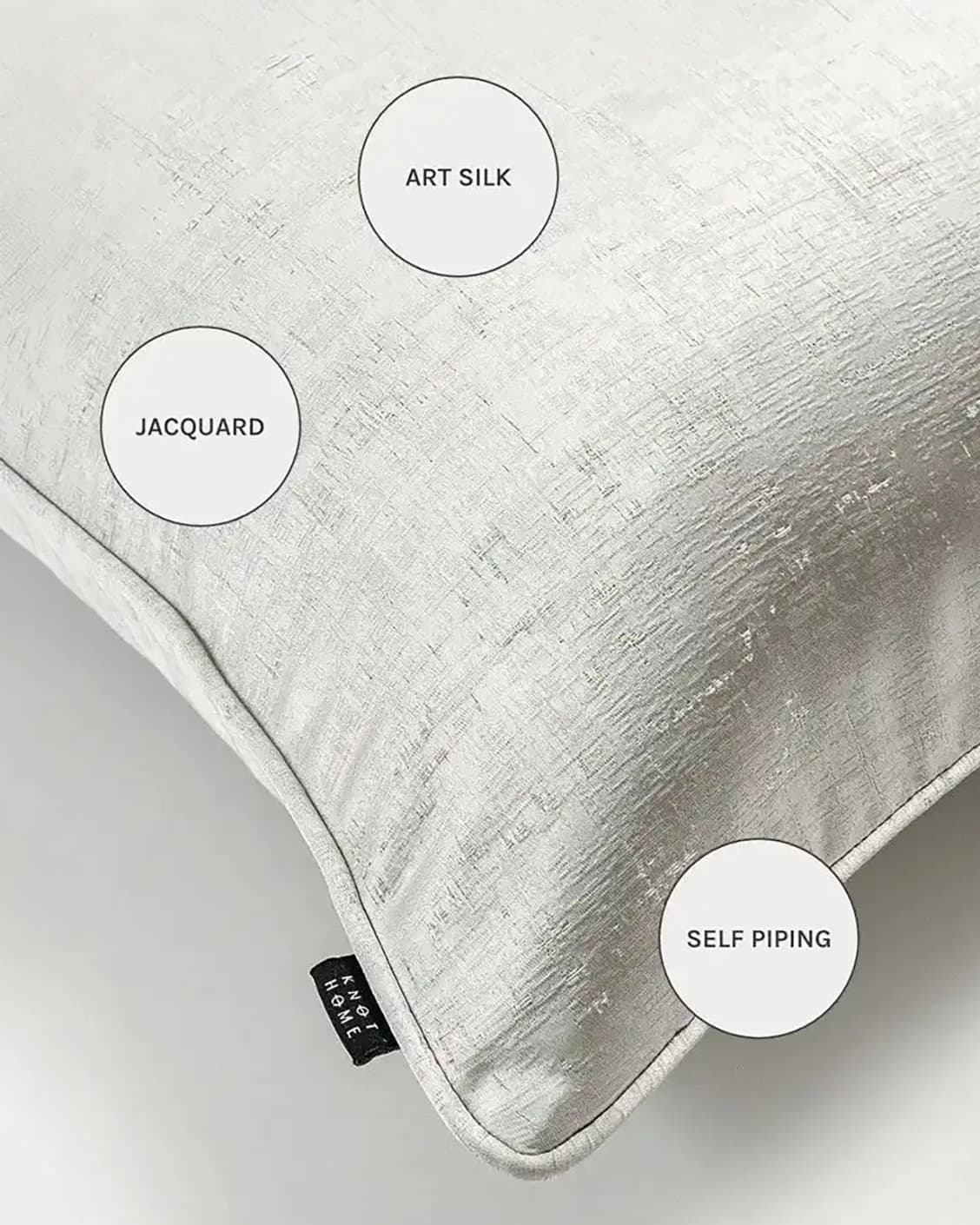 Lainie Laurent cushions in silver, shown in a product close-up as image 8