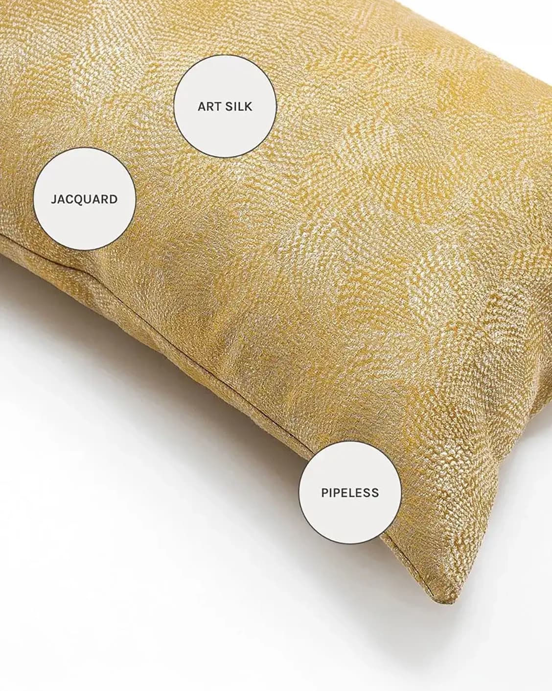 Leah Klimt cushions in yellow, shown in a product close-up as image 9