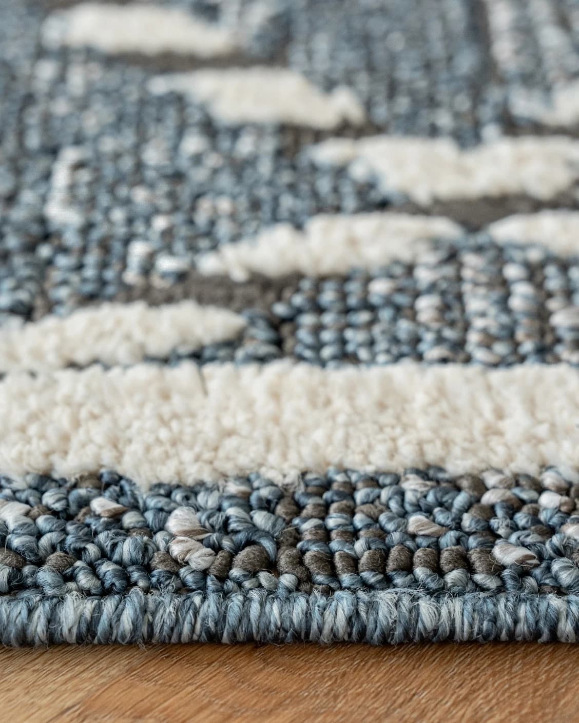 Leila Sky carpet in blue, shown in a product close-up as image 11