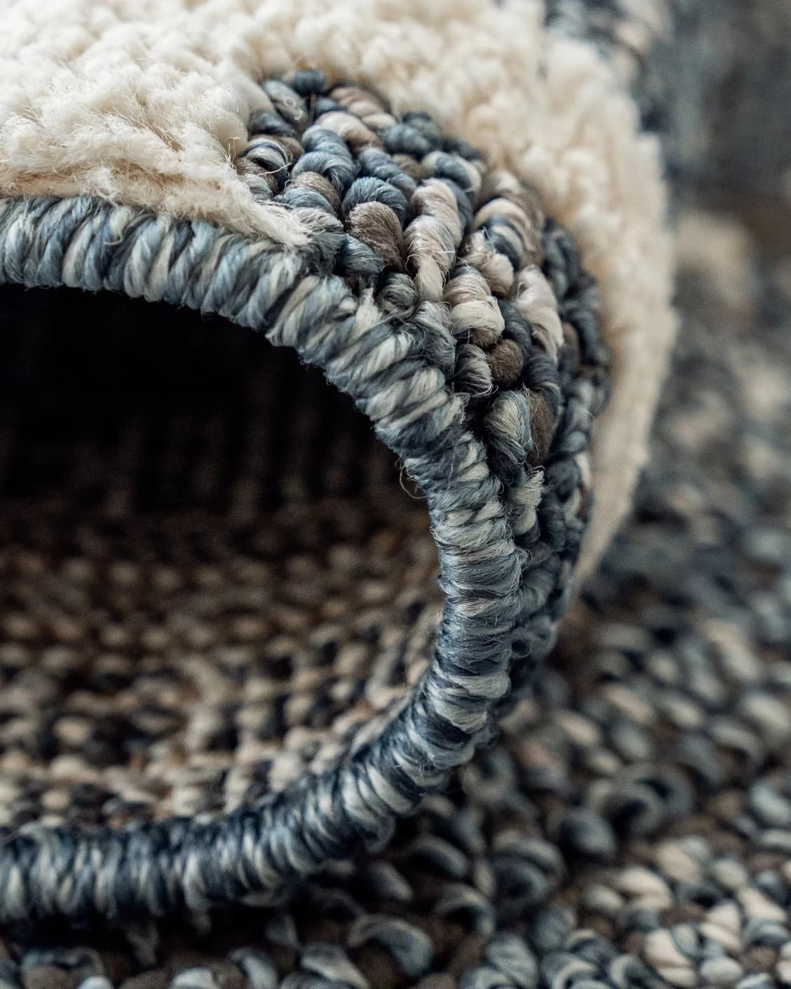 Leila Sky carpet in blue, shown in a product close-up as image 14