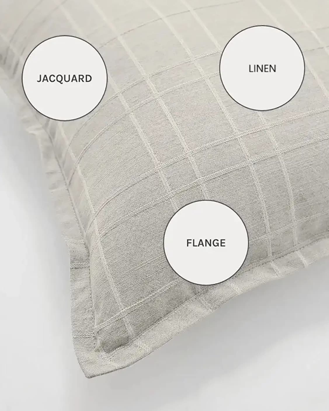 Lenora Laurent cushions in grey, shown in a product close-up as image 9