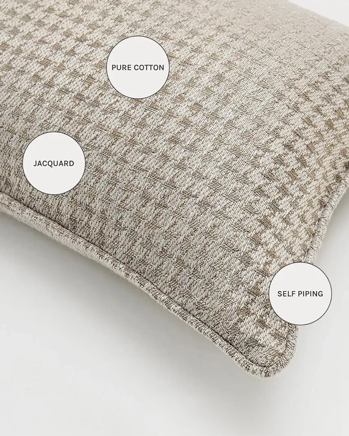 Leo Laurent II cushions in brown and silver, shown in a product close-up as image 8