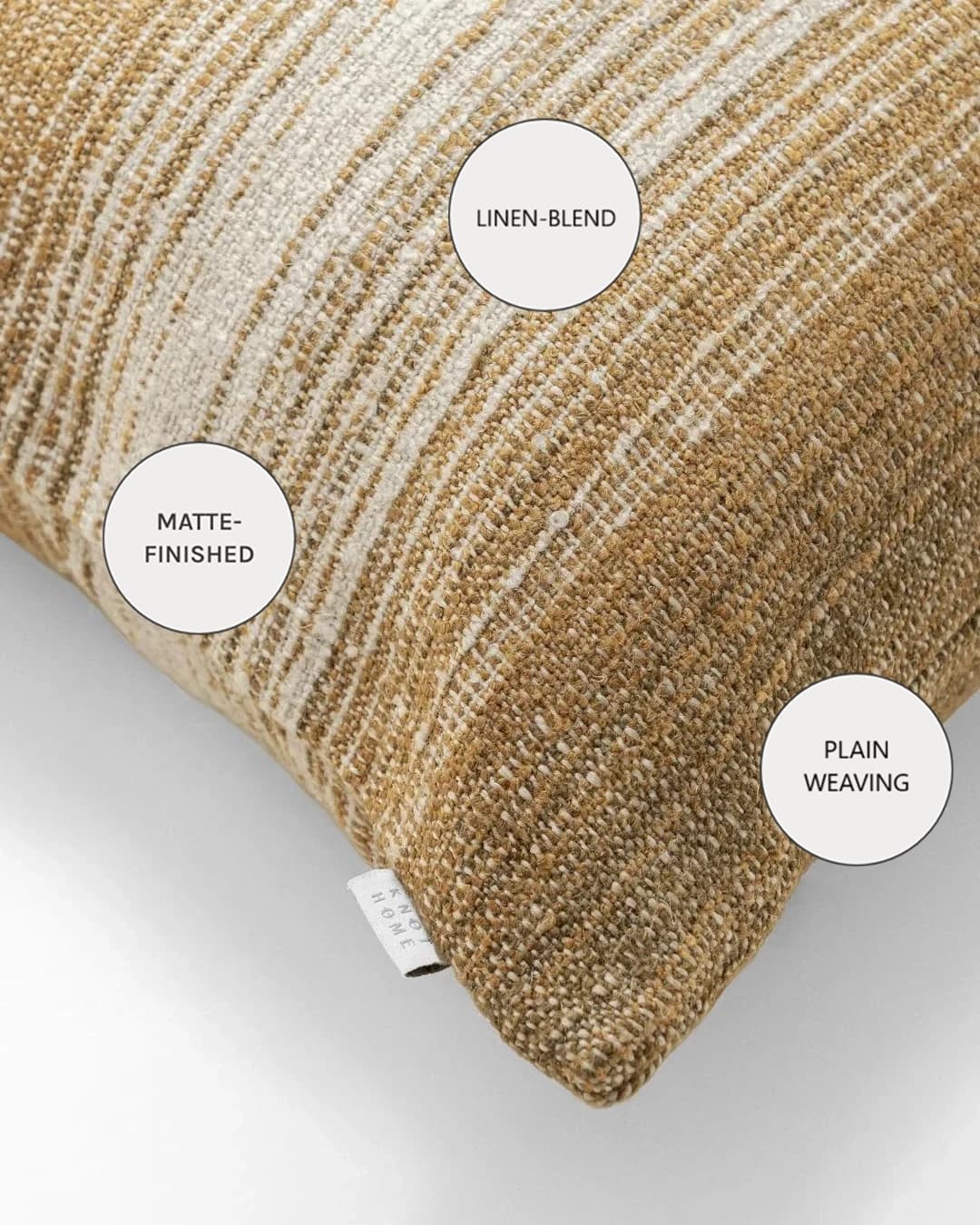 Lia Ember III cushion in cream, shown in a product top view as image 11