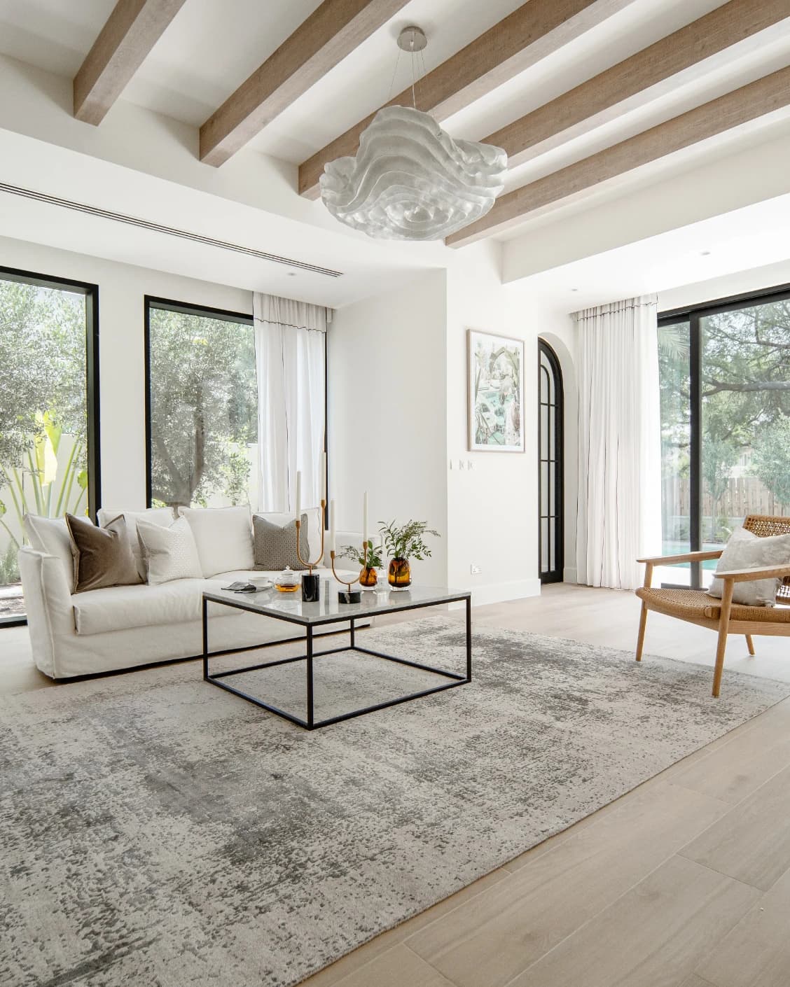 Liam Alba carpet in grey, shown in a lifestyle left view as image 8