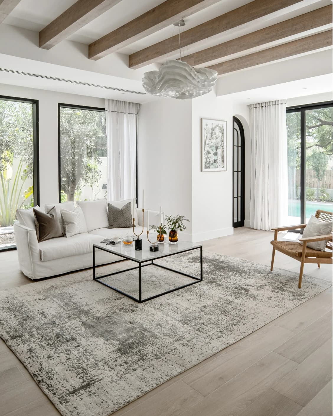 Liam Alba carpet in grey, shown in a lifestyle left view as image 9