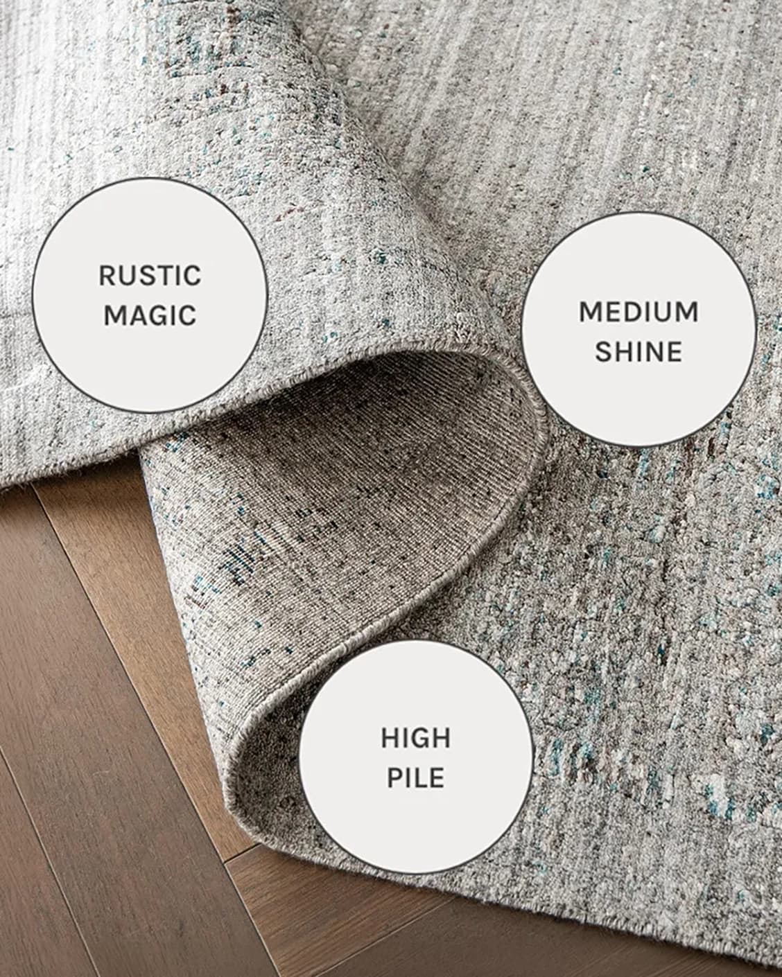Liam Ashton carpets in grey, shown in a close-up as image 12