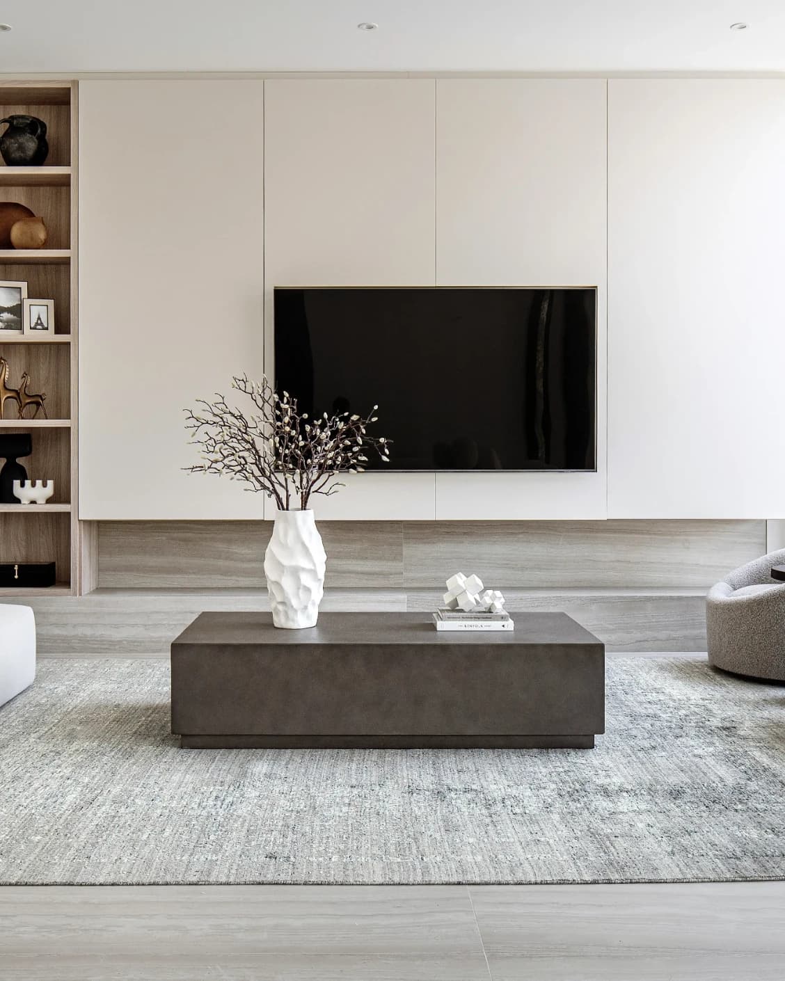 Liam Ashton carpet in grey, shown in a lifestyle front view as image 4