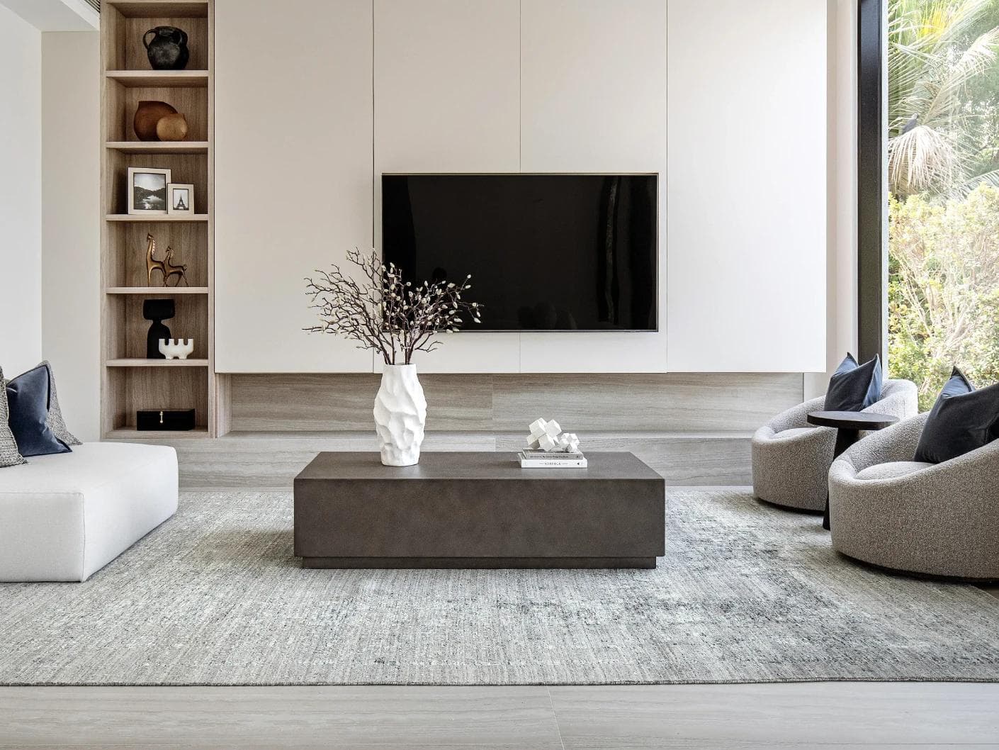 Liam Ashton carpet in grey, shown in a lifestyle front view as image 4
