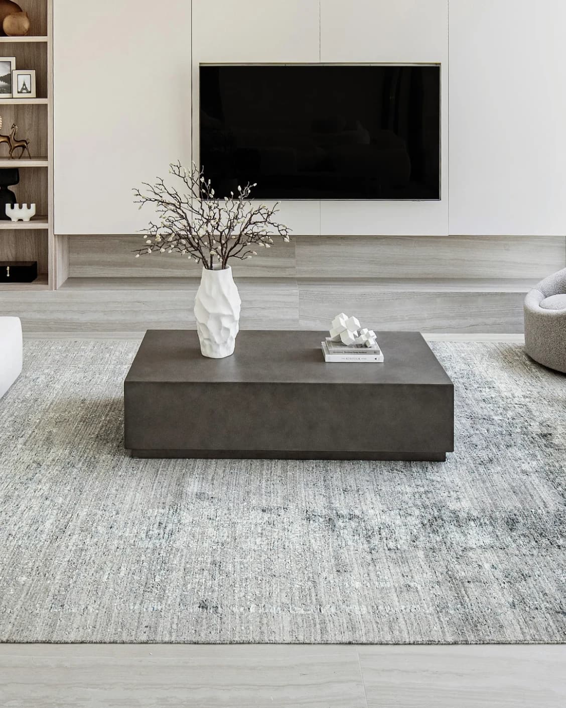 Liam Ashton carpet in grey, shown in a lifestyle front view as image 5