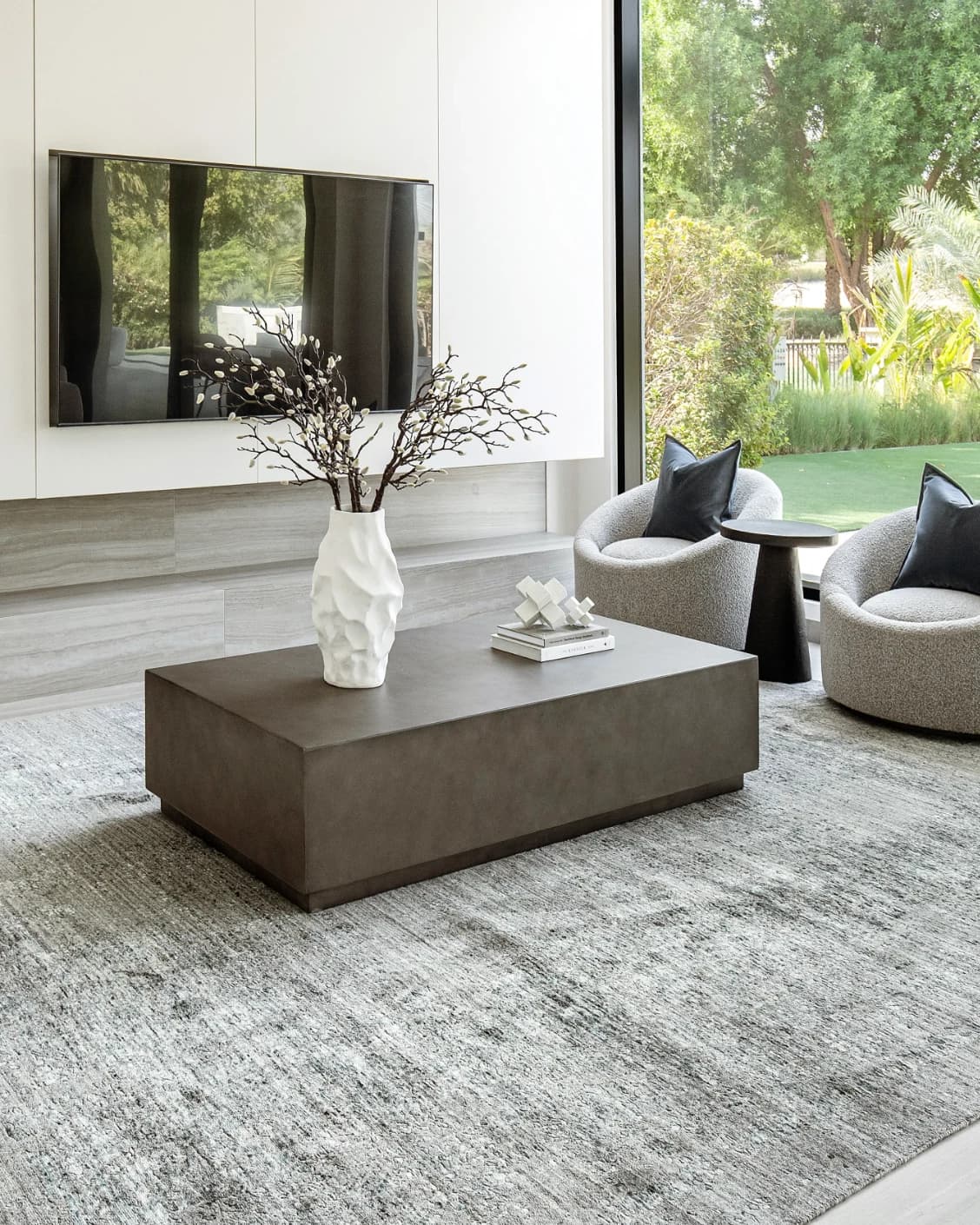 Liam Ashton carpet in grey, shown in a lifestyle left view as image 6