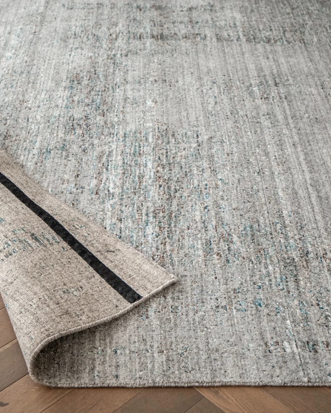 Liam Ashton carpet in grey, shown in a product close-up as image 8