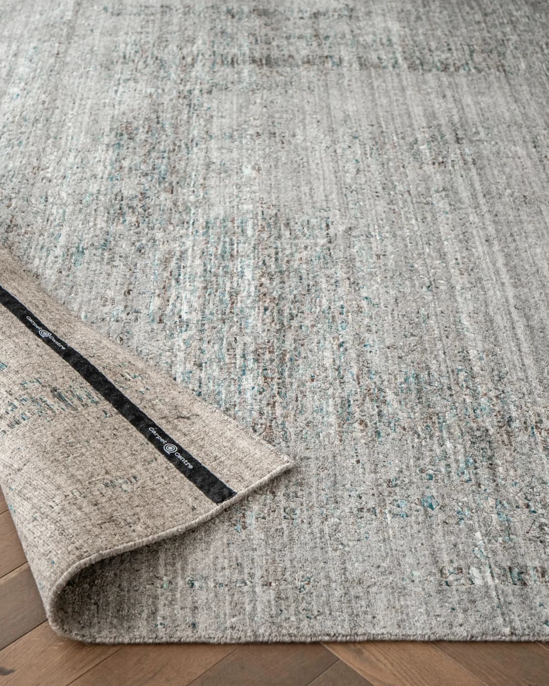 Liam Ashton carpet in grey, shown in a product close-up as image 8