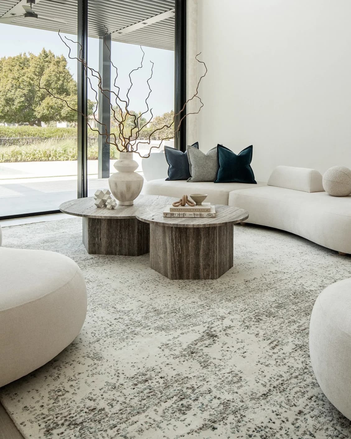 Liam Bianca carpet in grey, shown in a lifestyle front view as image 5