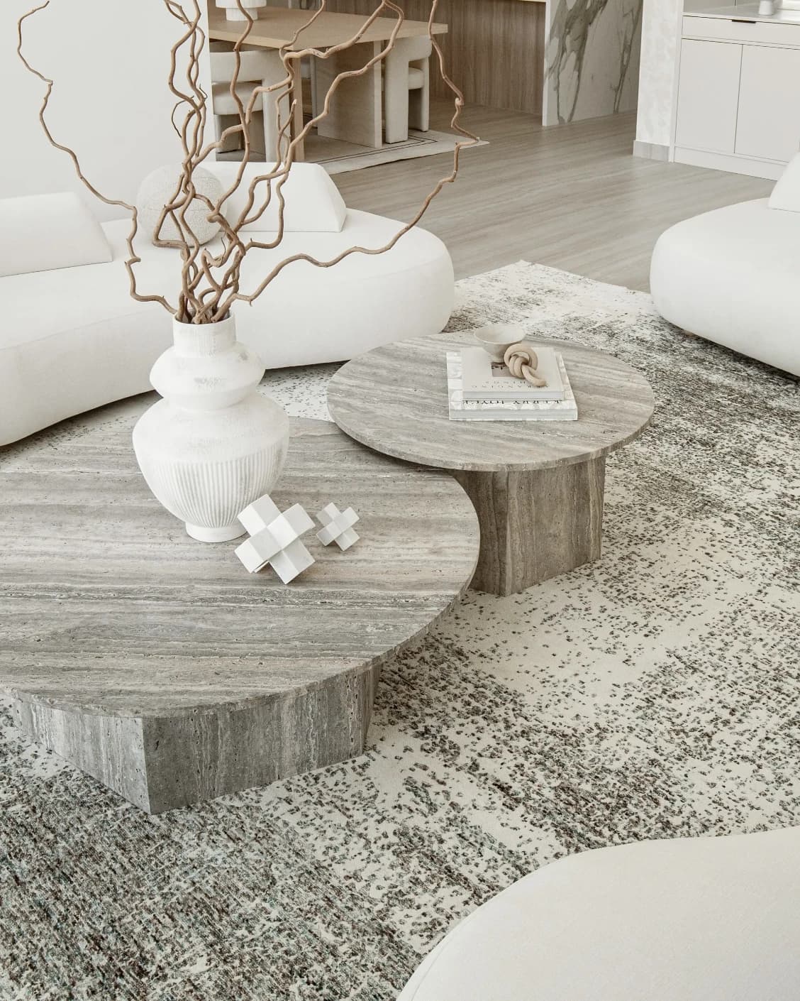 Liam Bianca carpet in grey, shown in a lifestyle left view as image 8