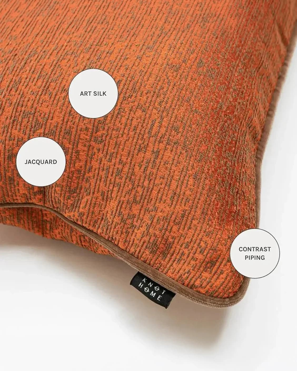 Linda Tangelo cushions in tangelo and orange, shown in a product close-up as image 8