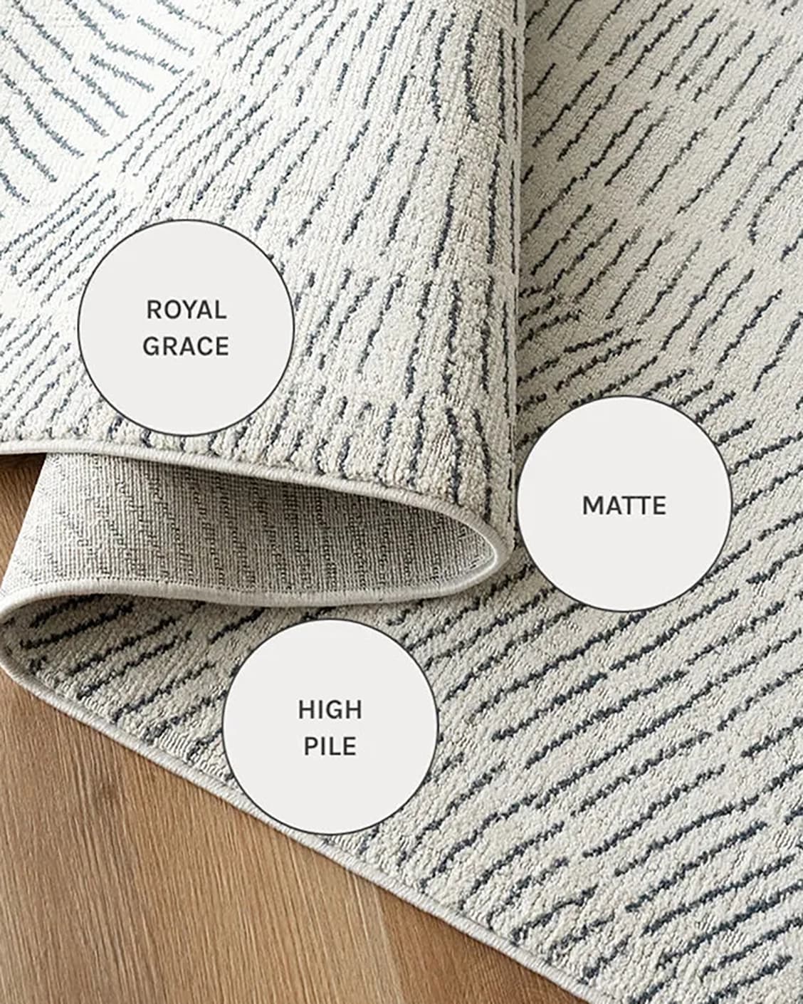 Link Fume carpets in grey, shown in a close-up as image 13