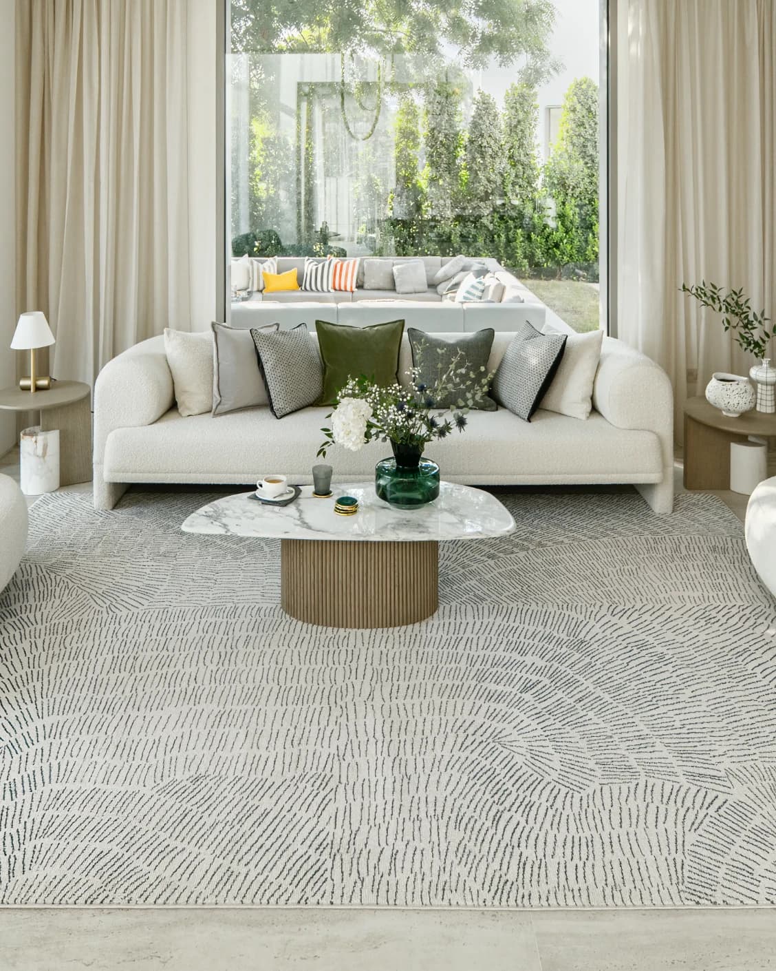 Link Fume carpet in grey, shown in a lifestyle front view as image 5