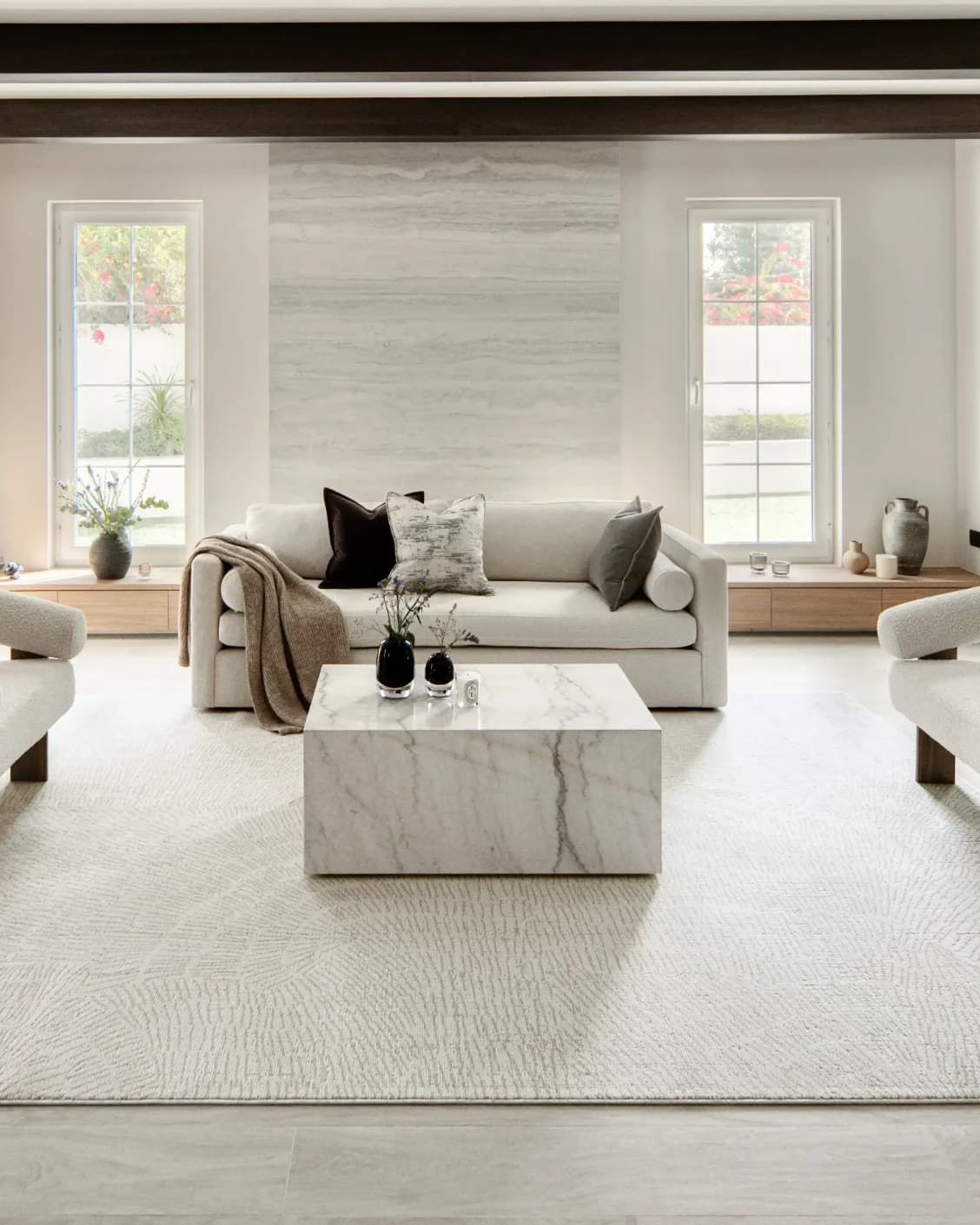 Link Sandy carpet in beige, shown in a lifestyle front view as image 6