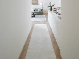 Link Sandy carpet in sandy and beige, shown in a lifestyle front view