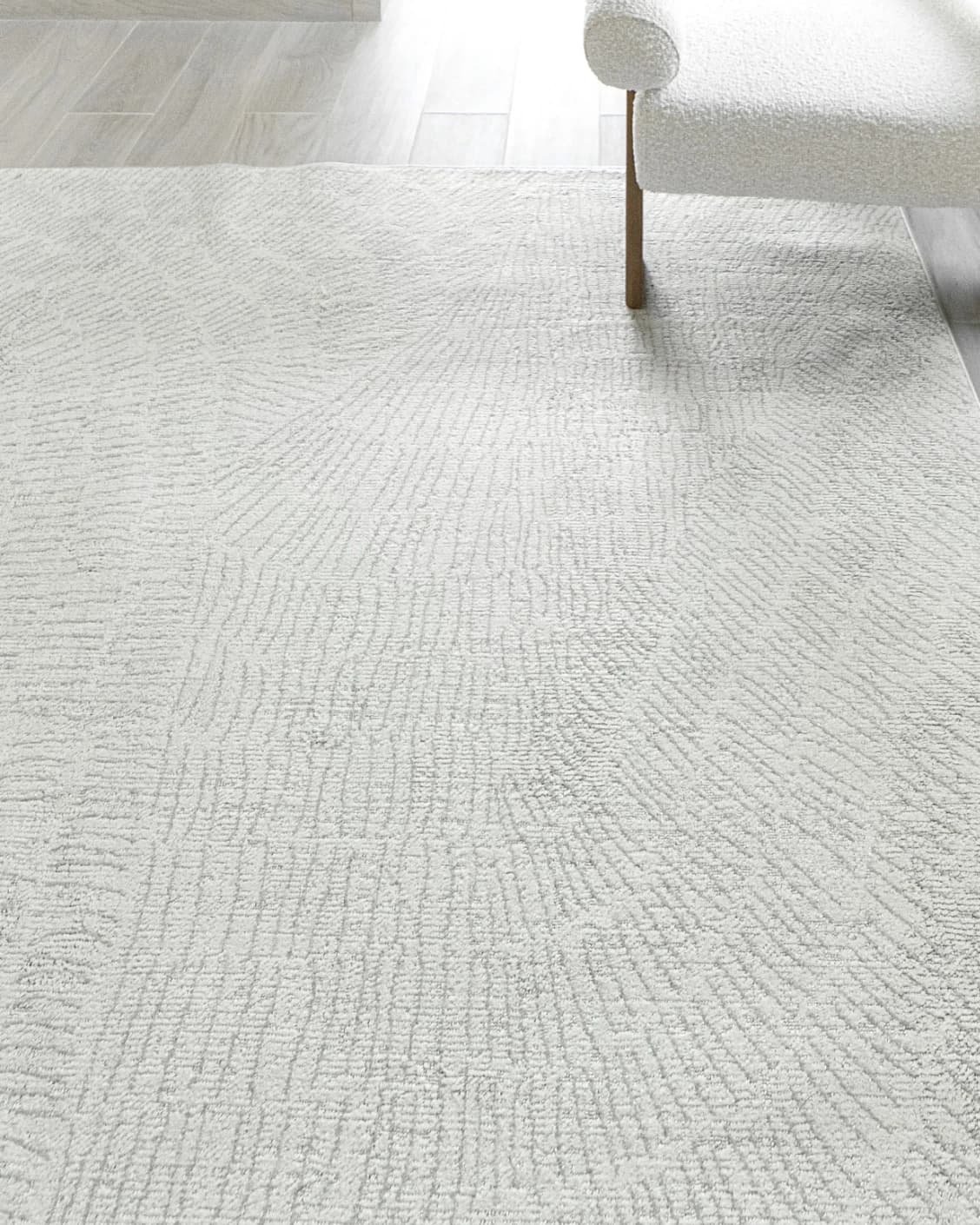 Link Sterling carpet in grey, shown in a lifestyle top view as image 8