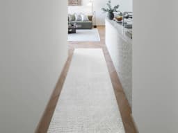 Link Sterling Runners carpet in grey, shown in a lifestyle front view