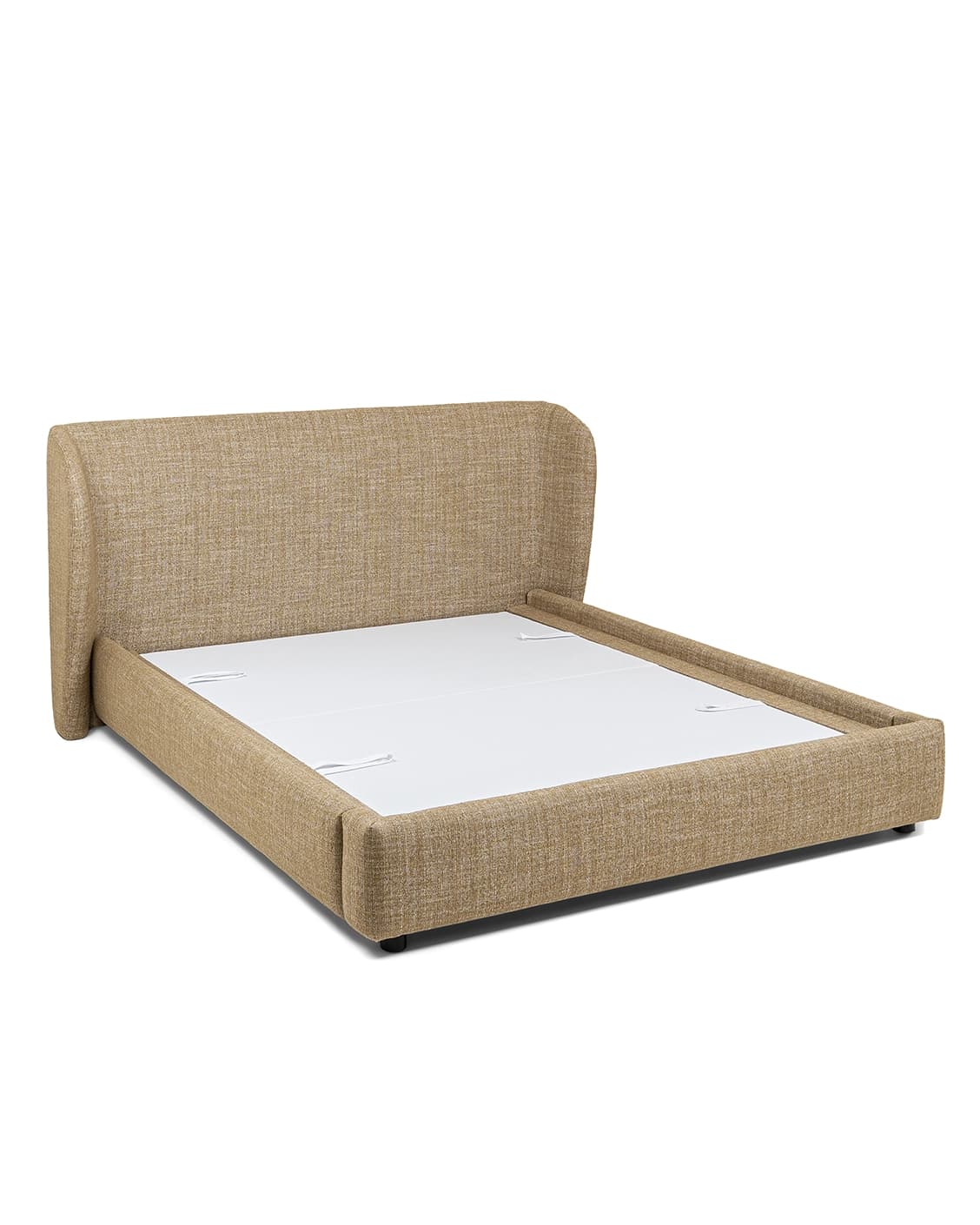 Livia Ochre Brown bed frame in ochre brown, shown in a product left view as image 12